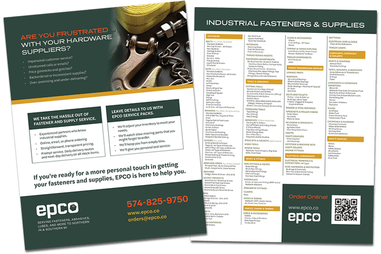 two pdfs of the list of the industrial supplies we carry line card